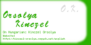 orsolya kinczel business card